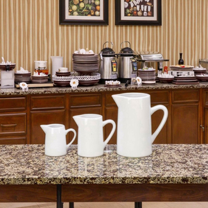 <span class=keywords><strong>Pichet</strong></span> en porcelaine moderne en gros, grande capacité 500-1000 ml, résistant au lave-vaisselle, durable, écologique, pour café, cadeaux d'affaires, maison - Product Image 4