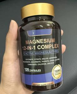 Supporto naturale etichetta privata <span class=keywords><strong>per</strong></span> il sonno magnesio complesso Capsule integratori citrato glicinato 12 in 1 s capsula di magnesio - Product Image 6