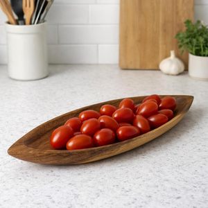 Bandeja <span class=keywords><strong>de</strong></span> Servir Hecha a Mano en Forma <span class=keywords><strong>de</strong></span> Barco <span class=keywords><strong>de</strong></span> Madera <span class=keywords><strong>de</strong></span> Acacia para <span class=keywords><strong>Cocina</strong></span> y Decoración del Hogar - Product Image 1