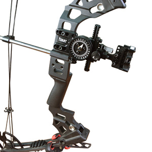 Visée de tir à l'arc Tommy <span class=keywords><strong>Hogg</strong></span> 6062 en aluminium, micro-réglage à broche unique, réglage double/triple axe, visée de tir à l'arc composée à fibre optique 0,019 pouces - Product Image 5