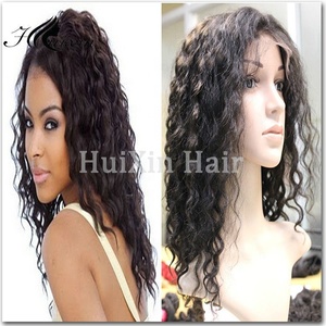 Venta directa de fábrica de alta calidad negro Natural de la onda Tina Turner Peluca de cabello humano - Product Image 2