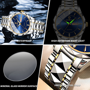 Orologio da uomo BINBOND alla moda, in <span class=keywords><strong>acciaio</strong></span> inossidabile, con calendario, al quarzo, impermeabile 3BAR, orologio di lusso. - Product Image 6