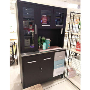 Armario de almacenamiento de <span class=keywords><strong>vajilla</strong></span> de acero, aparador de metal, de pie, portátil, para cocina, a la venta - Product Image 5