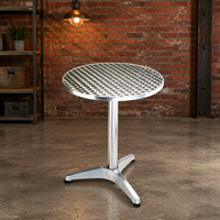 Tables pliantes robustes en aluminium, modernes, pour l'extérieur, résistantes à l'eau, personnalisables pour les magasins, les cafés, les patios, les restaurants, l'utilisation laitière