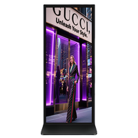 Pantalla de Video Android de 55 a 98 Pulgadas, Tótem Vertical Interior, Quiosco de Pantalla Táctil Independiente, Publicidad Digital para Tiendas