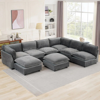 Canapé modulable de style européen, ensemble de canapés sectionnels rembourrés, combinaison libre, mobilier de salon, canapé nuage