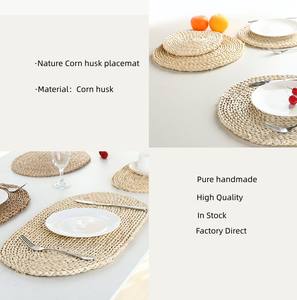 Manteles individuales de mesa de comedor tejidos redondos promocionales reciclables naturales Mantel individual de mesa de comedor para <span class=keywords><strong>restaurante</strong></span> - Product Image 6