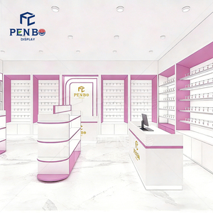 Service de conception 3D gratuit, perruques, design de <span class=keywords><strong>magasin</strong></span> de cosmétiques, présentoir personnalisé de style européen pour <span class=keywords><strong>magasin</strong></span> de produits de beauté rose - Product Image 2