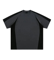 Fábrica de ropa, venta al por mayor, ropa de hombre, camisas de hombre, Camiseta básica de retazos en blanco informal clásica lisa de 220gsm