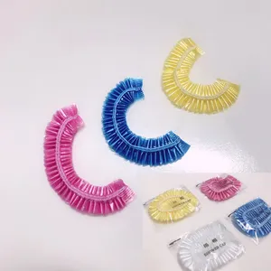 Multi-Color Optie 100 Stuks Individueel Verpakt 42Cm Dikkere Plastic Douchekappen Waterdichte Douche Haarkapjes Voor Vrouwen Spa