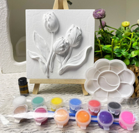 Nouveau kit de peinture 3D moderne en plâtre flottant pour enfants, cadeau DIY pour le Nouvel An et Thanksgiving, pour la décoration intérieure, design Art Déco