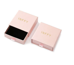 Personalized Logo Gift Rigid Cardboard Jewelry <b>Box</b> Embossing Matt Lamination UV Coating Recycled Magnetic Closure Sliding Drawer - Product Image 5
