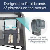Organisateur de rangement pour couches bébé pliable, suspendu, multifonctionnel, écologique, en polyester gris, décontracté et simple