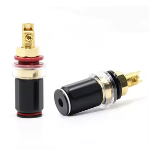Postes de encuadernación de altavoz chapados en oro de cobre puro HIFI DIY para amplificador de tubo PA terminales de altavoz conector de enchufes <span class=keywords><strong>banana</strong></span> - Product Image 6