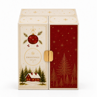 Boîte cadeau rigide de luxe personnalisée pour Noël avec tiroirs, emballage pop-up pour chocolats, bonbons, cadeaux de fêtes