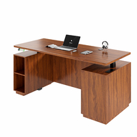 Bureau de direction moderne en bois blanc ergonomique, pliable, automatique, modulaire, réglable, pivotant, avec rangement, pour villa
