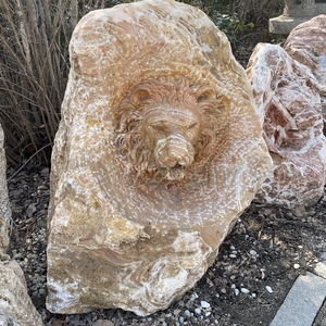 Estatua Animal Arte al aire libre mármol Cabeza De León Escultura - Product Image 5