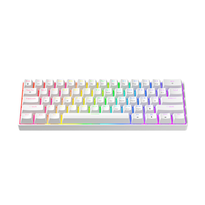 Teclado Mecánico para Juegos con Cable USB, Nuevo Teclado Mecánico para Juegos RGB LED Ultrafino de 60 Por Ciento con 61 Teclas Intercambiables en Caliente - Product Image 1