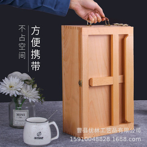 Chevalet de dessin en bois avec tiroir de rangement, boîte à fournitures artistiques 3 en 1 pour le croquis et la peinture, utilisation sur bureau - Product Image 3