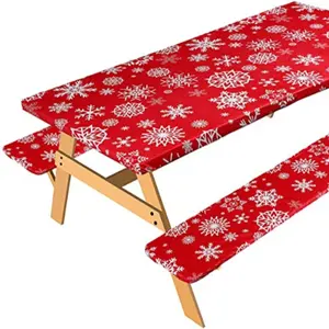 Red polka dot flannel back table cover/table cloth/table runner