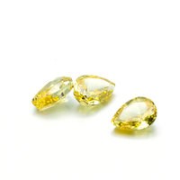 Vente en gros de pierres précieuses de zircon cubique de poire colorée glace concassée zircon cubique jaune en vrac