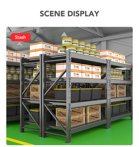 Estantes de almacenamiento de acero industrial apilables unidades de estantería de metal de garaje de servicio pesado Sistema de estante de almacén - Product Image 6