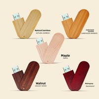 Nouvelle clé USB rotative en bois 8 Go/16 Go/32 Go avec logo personnalisé, interface USB 3.0, garantie 5 ans, sans cryptage, origine Chine