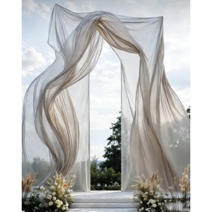 Fondo de Boda de Lujo con Camino Decorativo, Flores Gigantes Blancas para Decoración de Bodas en Venta - Product Image 2