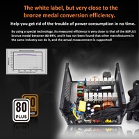 550W RGB Active PFC 80PLUS Alimentation à tension unique/PSU pour serveur et bureau en stock