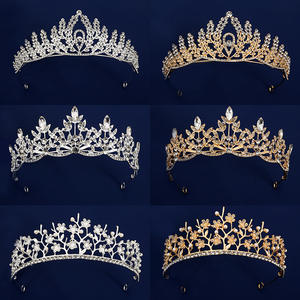 Copricapo sposa in lega di strass accessori per capelli per festa di compleanno performance <span class=keywords><strong>corona</strong></span> principessa <span class=keywords><strong>gioielli</strong></span> - Product Image 1