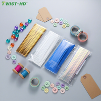 Attaches torsadées en plastique PET Twist-HD avec logo/design graphique personnalisé pour l'emballage commercial du pain et des produits de boulangerie