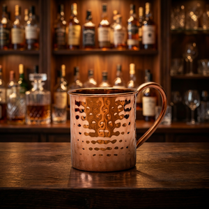 Mug en cuivre vintage écologique de qualité supérieure, artisanat indien d'exportation de Moradabad, avec options personnalisables et grande capacité - Product Image 3