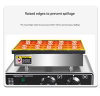 Haute qualité électrique rangée 25 trous gaufrier uniforme chauffage Mini chaussée brûleur Commercial Snack crêpe Machine