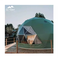 Tente dôme géodésique de luxe imperméable pour camping extérieur, tente igloo, tente boule avec salle de bain, tente de villégiature, tente de glamping