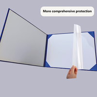 Carpeta de Cuero Repujado Impermeable para Certificado de Graduación, Diseño Moderno para Uniforme Escolar, Premium para Graduación Universitaria