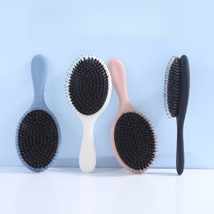 공장 도매 뜨거운 판매 큰 젖빛 마사지 헤어 브러시 나일론 컬러 에어 쿠션 멧돼지 강모 브러시 - Product Image 6