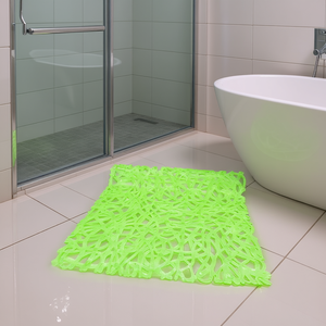 Alfombra de ducha antideslizante de 52x52 cm, color verde cristal, alfombra de baño antideslizante para la seguridad del baño - Product Image 3