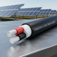Cable Solar PrimePro de 2 Núcleos H1Z2Z2-K, Certificado PV1-F, Cable de Alimentación CC para Sistemas de Paneles Fotovoltaicos EN 50618