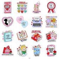 Acryl Valentijnsdag boekenthema schoencharms, boekenachtige citaten, hartjespatronen, schattige ontwerpen, typewriter, Cupido, boekenclubs, klompcharms