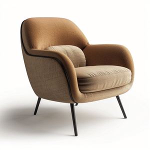 Nuevo sillón moderno con respaldo alto, sofá de tela de un solo asiento de terciopelo suave para sala de estar - Product Image 6