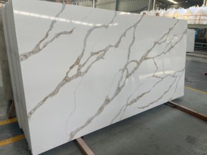 Calacatta Gold Quartz Stone Dalle Matériel de quartz artificiel - Product Image 5