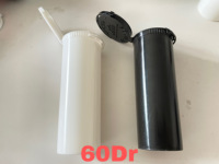 Bouteille souple en plastique PP avec bouchon pop-top et sécurité enfant, opaque, 60RAM 30DRM 19DRAM 13DRAM 6DRAM, estampage à chaud, pour bonbons, vente en gros