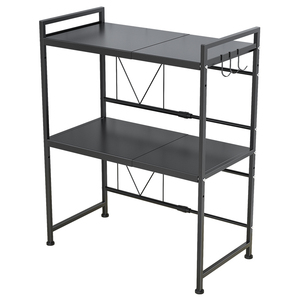 Étagère <span class=keywords><strong>d</strong></span>'<span class=keywords><strong>angle</strong></span> en acier au carbone à 3 couches, étagère à épices extensible pour four à <span class=keywords><strong>micro</strong></span>-ondes sur l'armoire de cuisine - Product Image 1