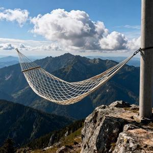 Nylon dây lưới võng người duy nhất võng cho ký túc xá ban công vườn ngoài trời sử dụng thoải mái vải rộng rãi Thiết kế nhanh chóng thiết lập - Product Image 6