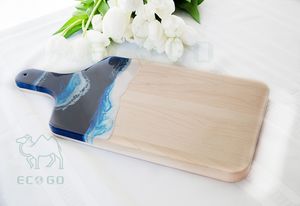 Planche à découper en bois thème océan avec poignée ou plateau de service à fromage plateau de fête décor côtier - Product Image 2
