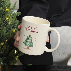 Creative Pink Christmas Tree Cafe Mug Xmas Winter Ceramic Tea Cup Coffee Mug - Product Image 5