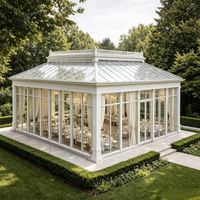 Serre de jardin de luxe sur mesure de style européen BLVE, véranda classique ornée avec structure métallique et vitrage pour villa
