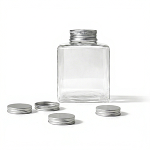 Venta al por Mayor de Frascos Cuadrados V500-33 de 500 ml con Boca Transparente de 65 mm de Ancho, Diseño Personalizable para Bebidas y Refrescos - Product Image 1