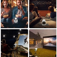 Wifi portátil 6 BT 4K 1080P compatible con Mini película 270 ° soporte ajustable proyector de cine en casa al aire libre para teléfono TV Stick Laptop