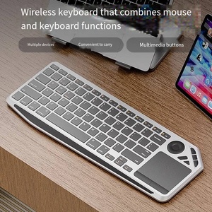 Teclado de TV inalámbrico de 2,4G con panel táctil Teclado recargable portátil <span class=keywords><strong>Bluetooth</strong></span> ultradelgado para Smart TV IOS S - Product Image 5
